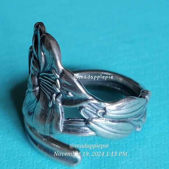 Vintage Daffodil Spoon Ring in Sterling Silver Luxury Designer Celebrity #138 - Picture 12 of 16